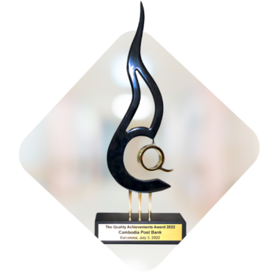 ធនាគារ ប្រៃសណីយ៍កម្ពុជា បានឈ្នះពានរង្វាន់ “Quality Achievements Award 2022″ លំដាប់ថ្នាក់​ “Platinum”
